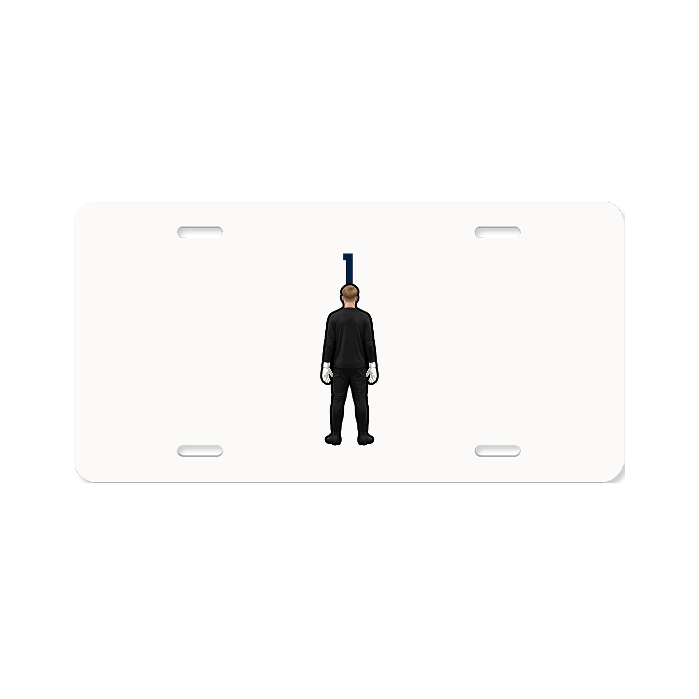 License Plate — Number Top in Classic