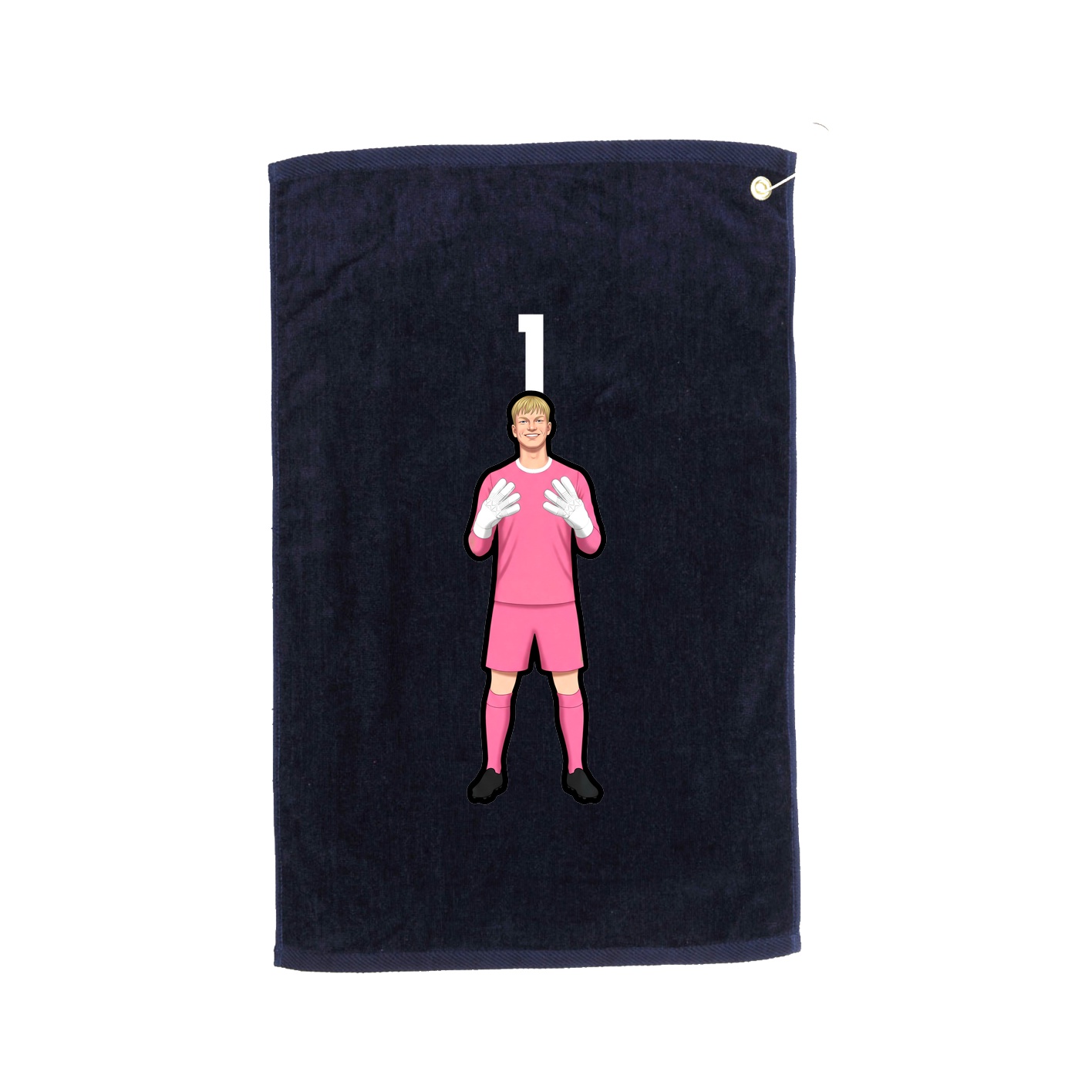 Golf Towel — Number Top in Navy