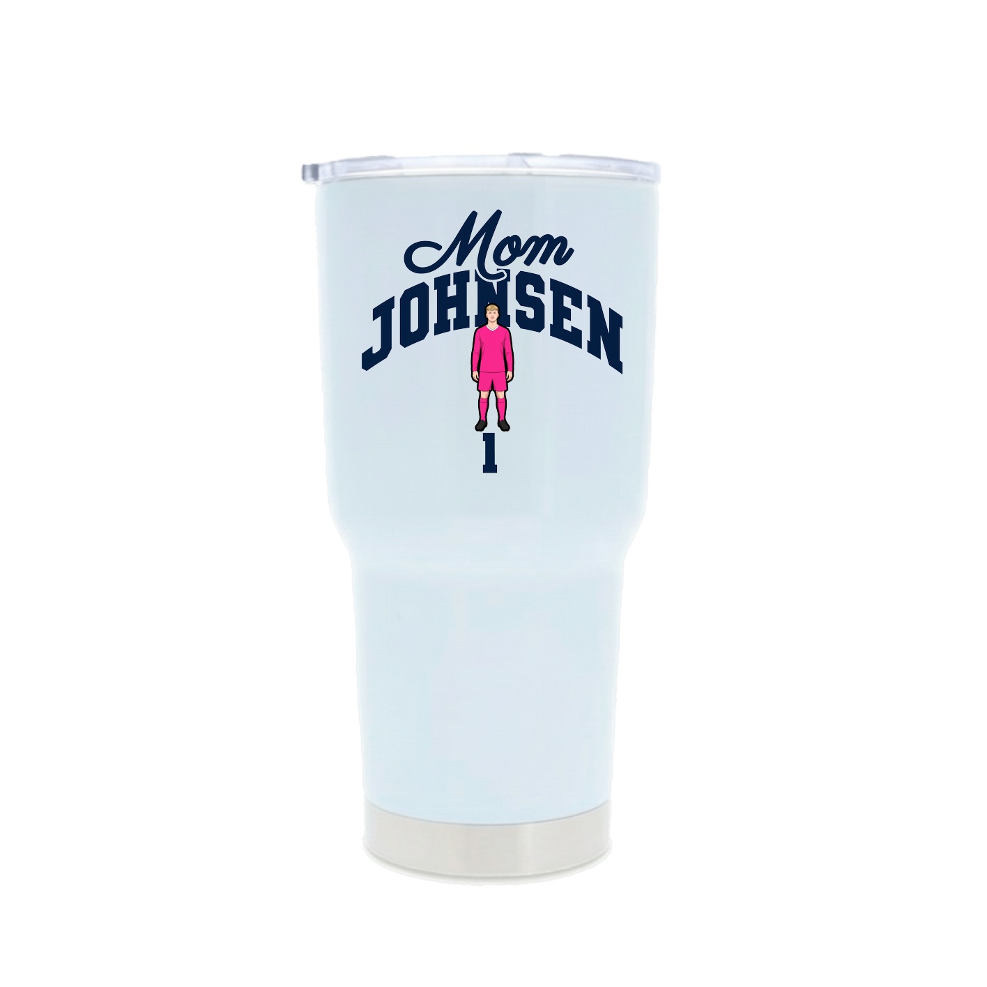 30oz Stainless Steel Tumbler — Mothers Day Arch in White