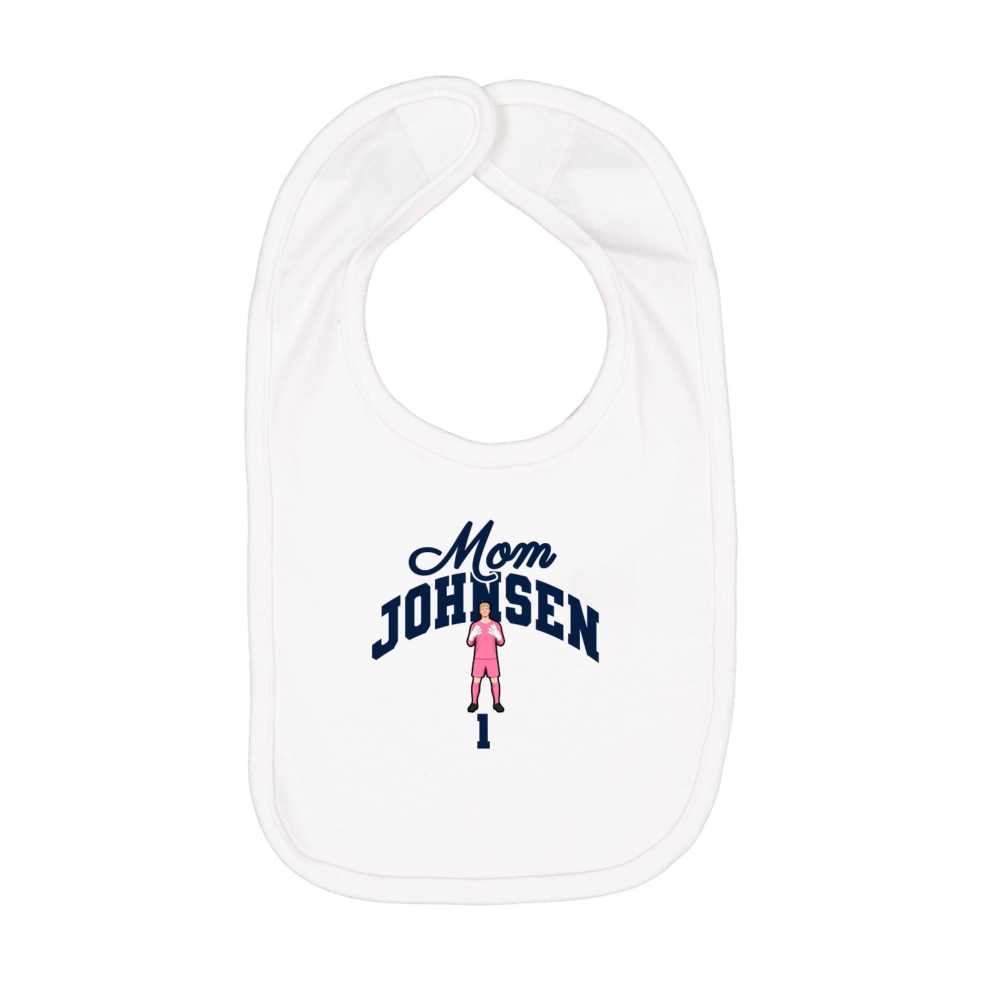Infant Bib — Mothers Day Arch in White
