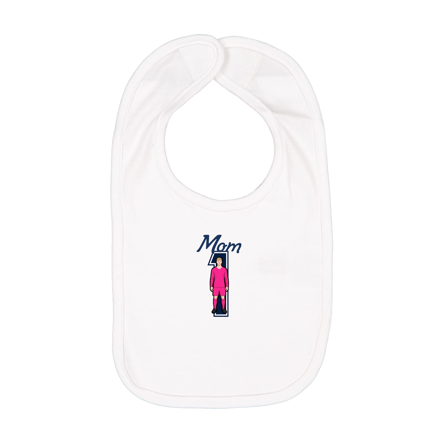 Infant Bib — Mothers Day Shirsey in White