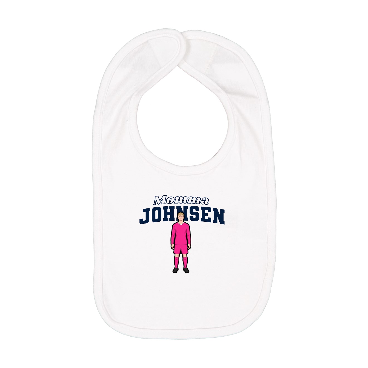 Infant Bib — Mothers Day Block in White