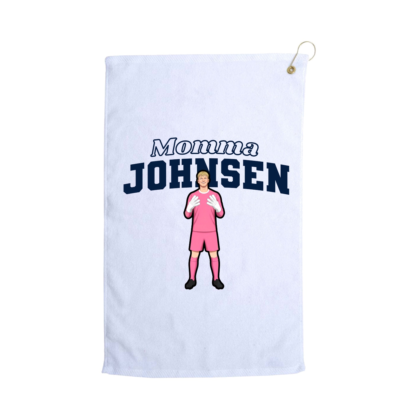 Golf Towel — Mothers Day Block in White