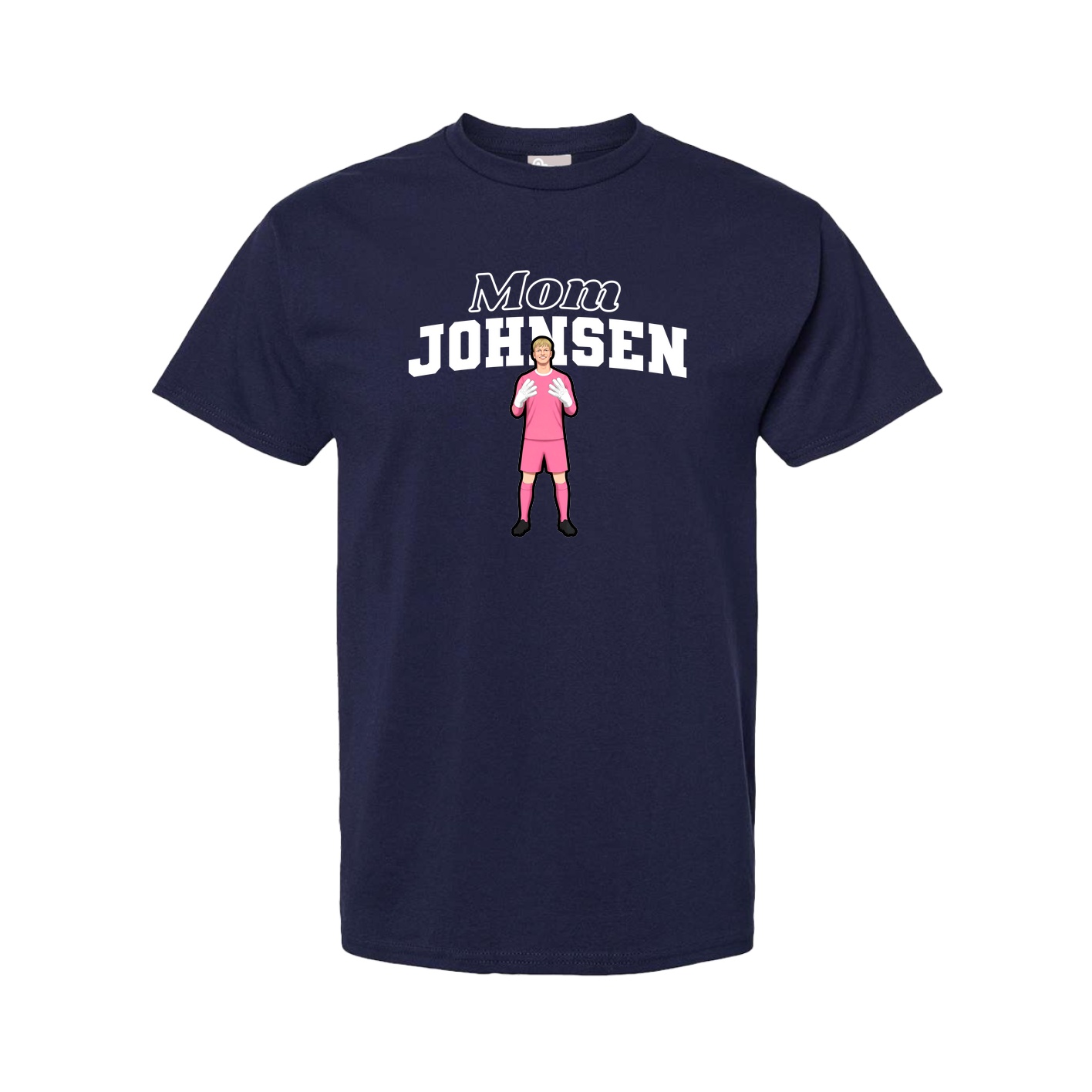 Youth Tee — Mothers Day Block in Navy