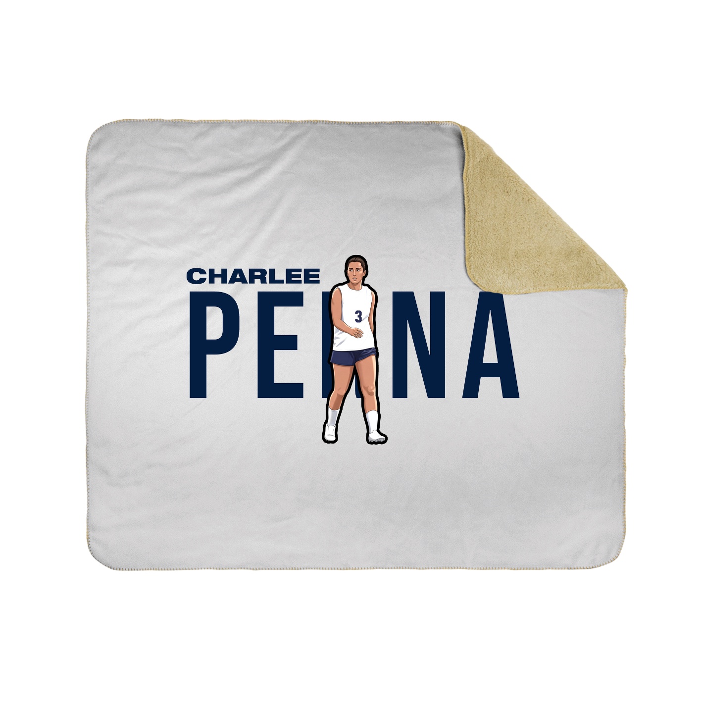 Throw Blanket — Player Name in White
