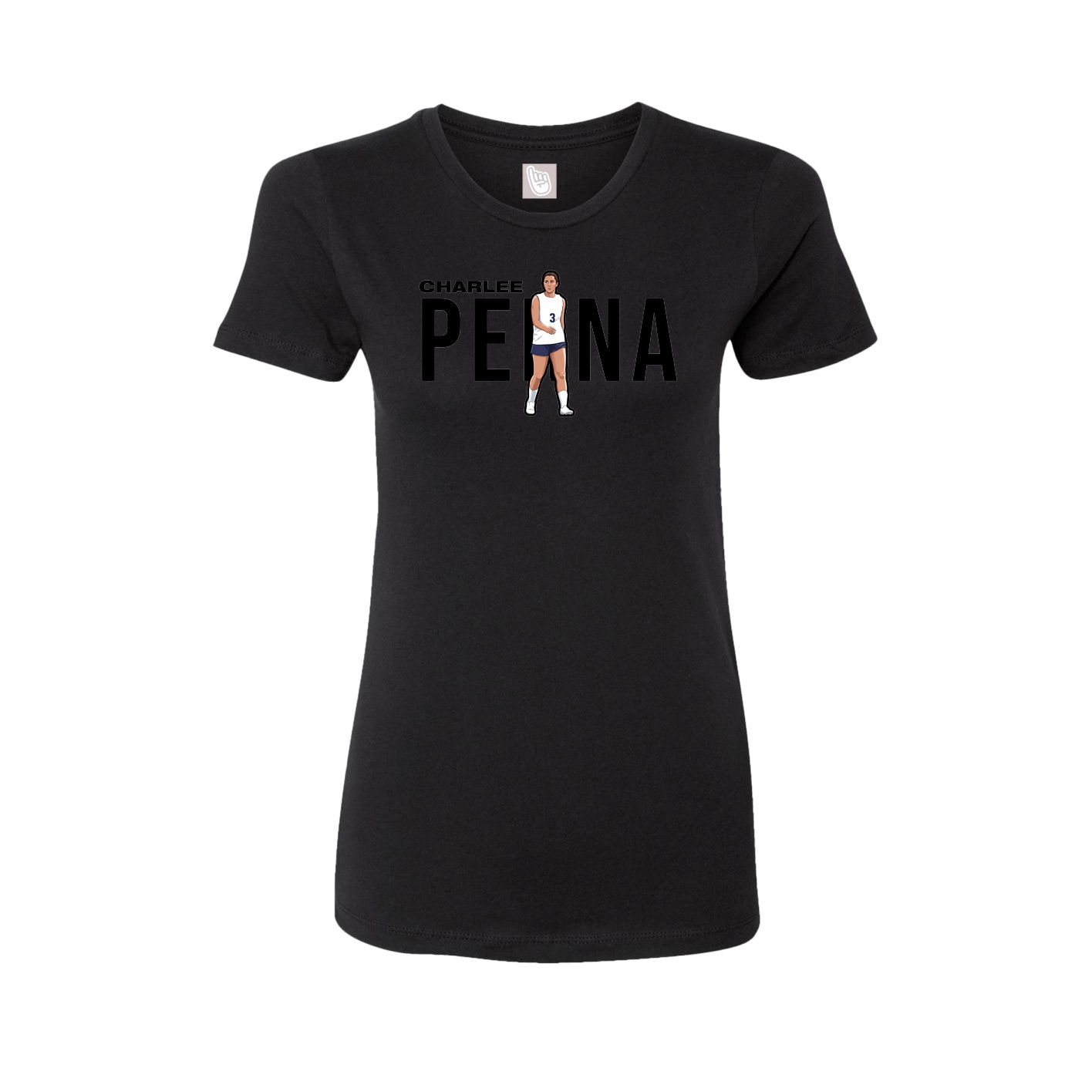 Womens Tee — Player Name in Black