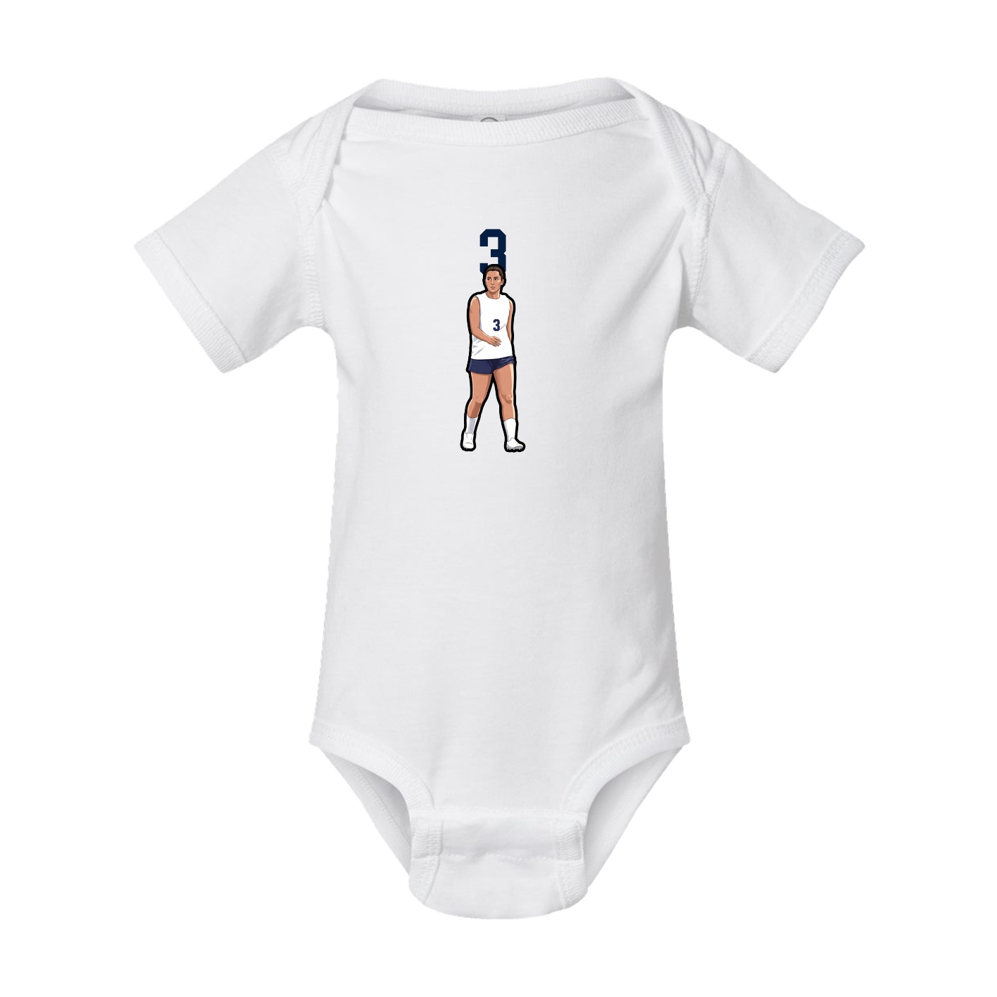 Baby Onesie — Number Top in White