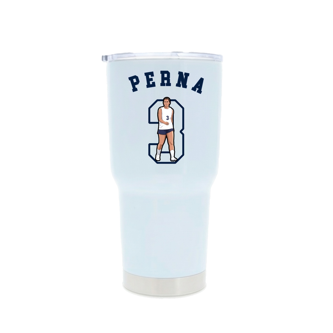 30oz Stainless Steel Tumbler — Shirsey Arch in White