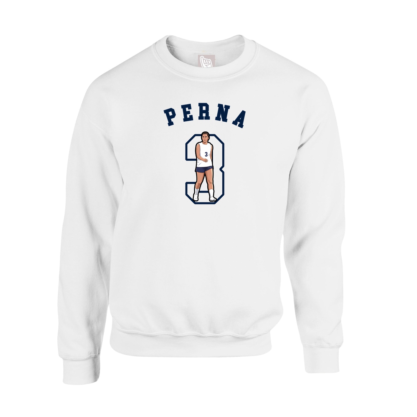Fleece Crew — Shirsey Arch in White