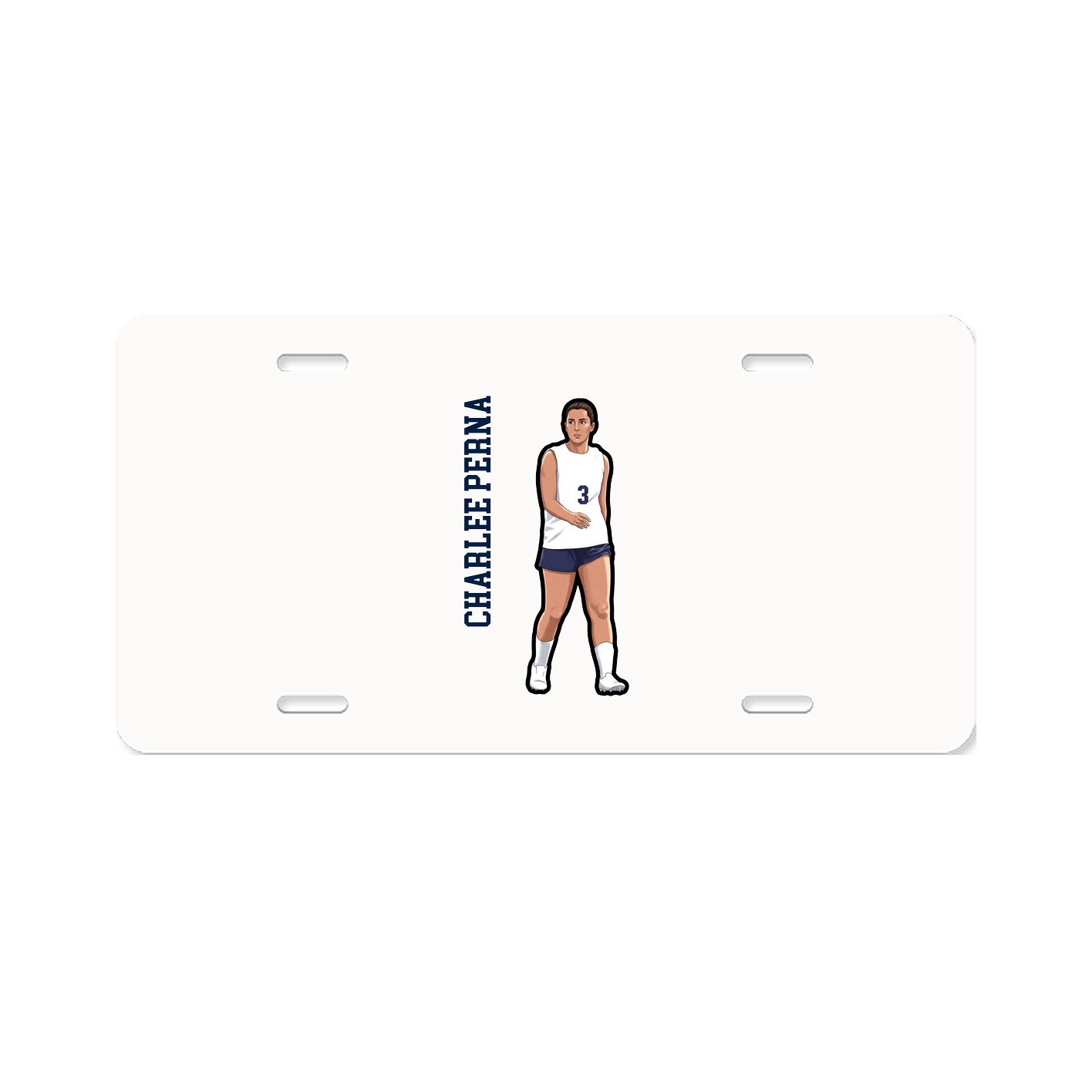 License Plate — Name Vertical in Classic