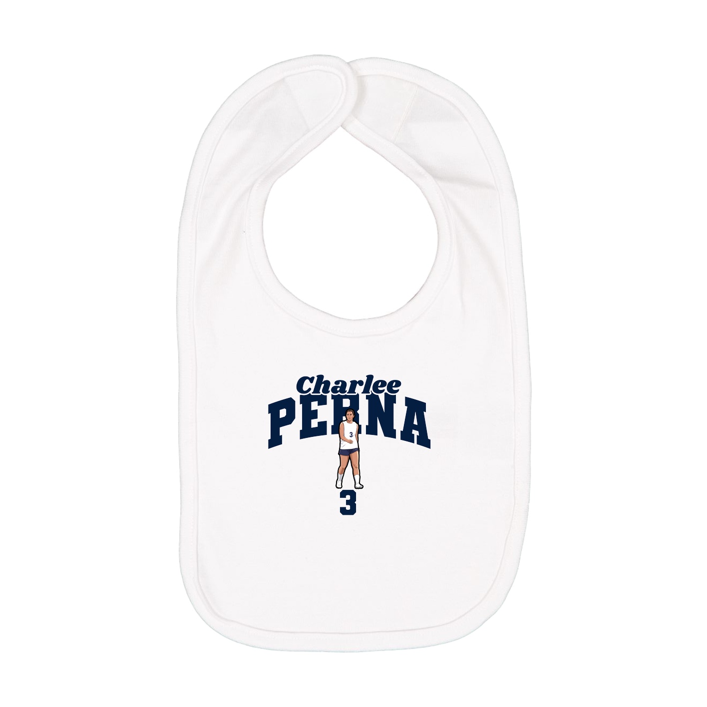 Infant Bib — Signature Arch in White
