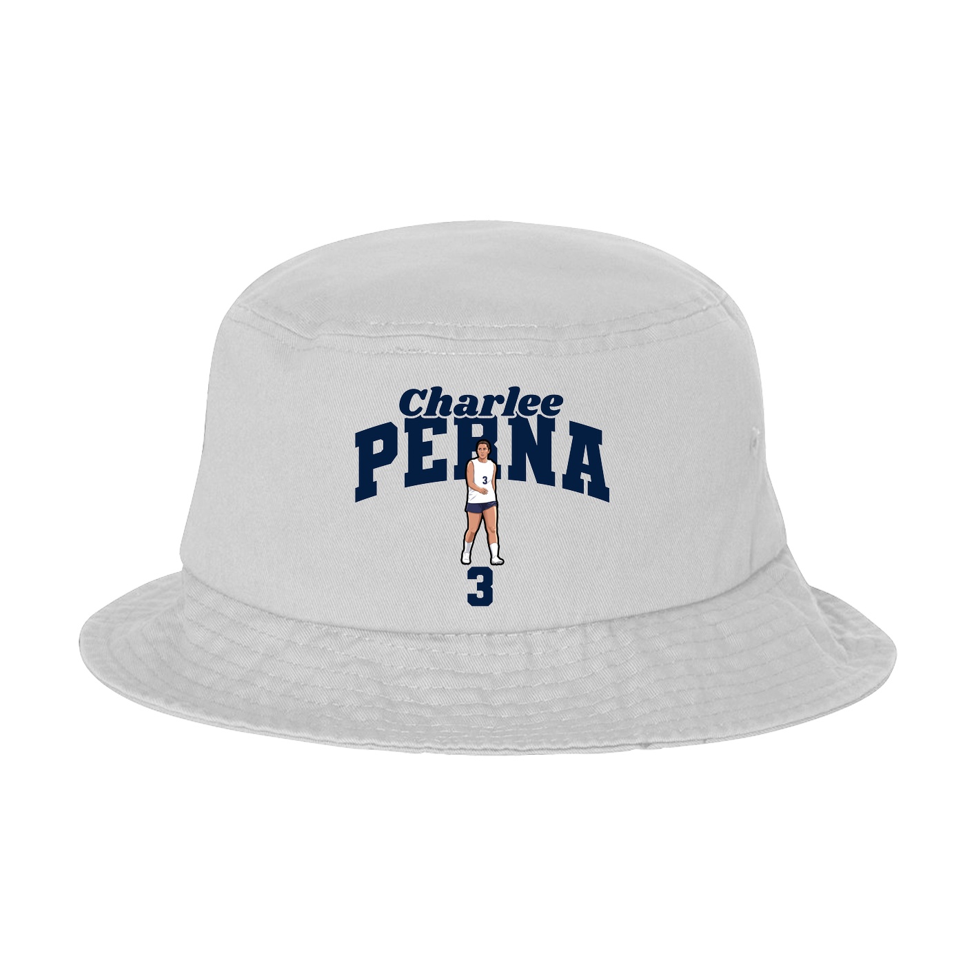 Bucket Cap — Signature Arch in White