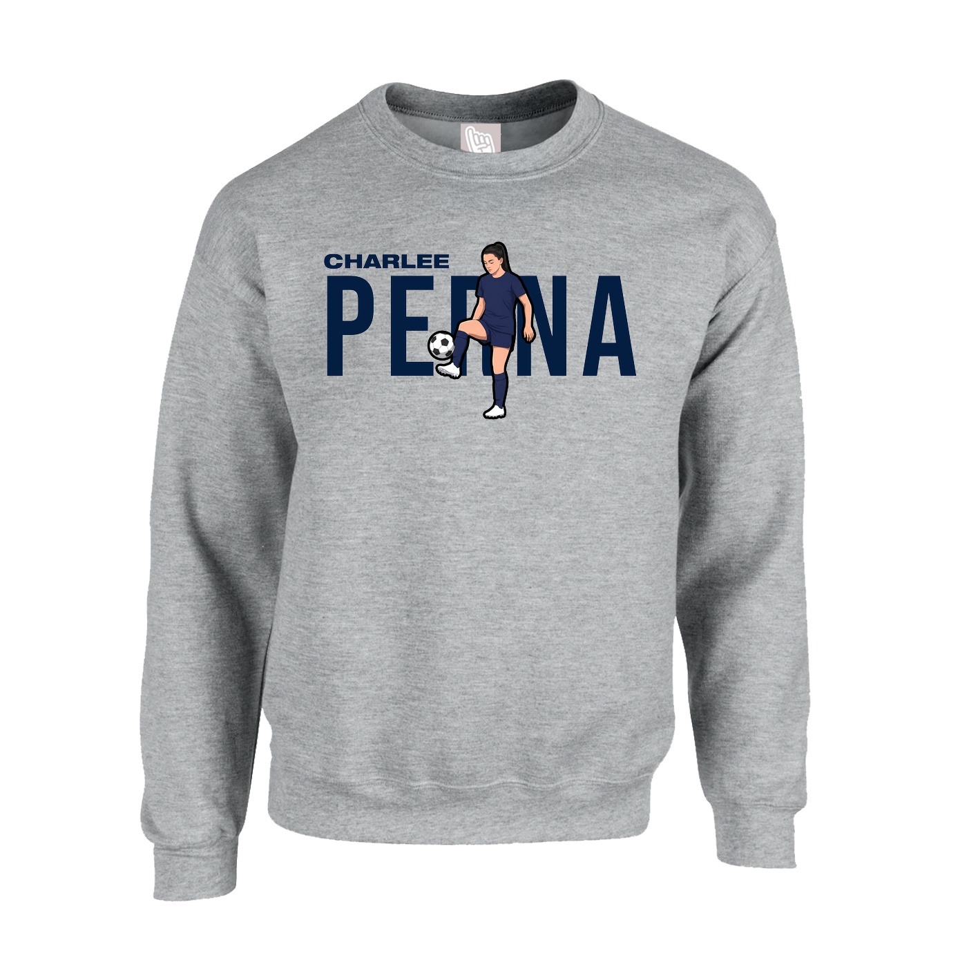 Fleece Crew — Player Name in Grey