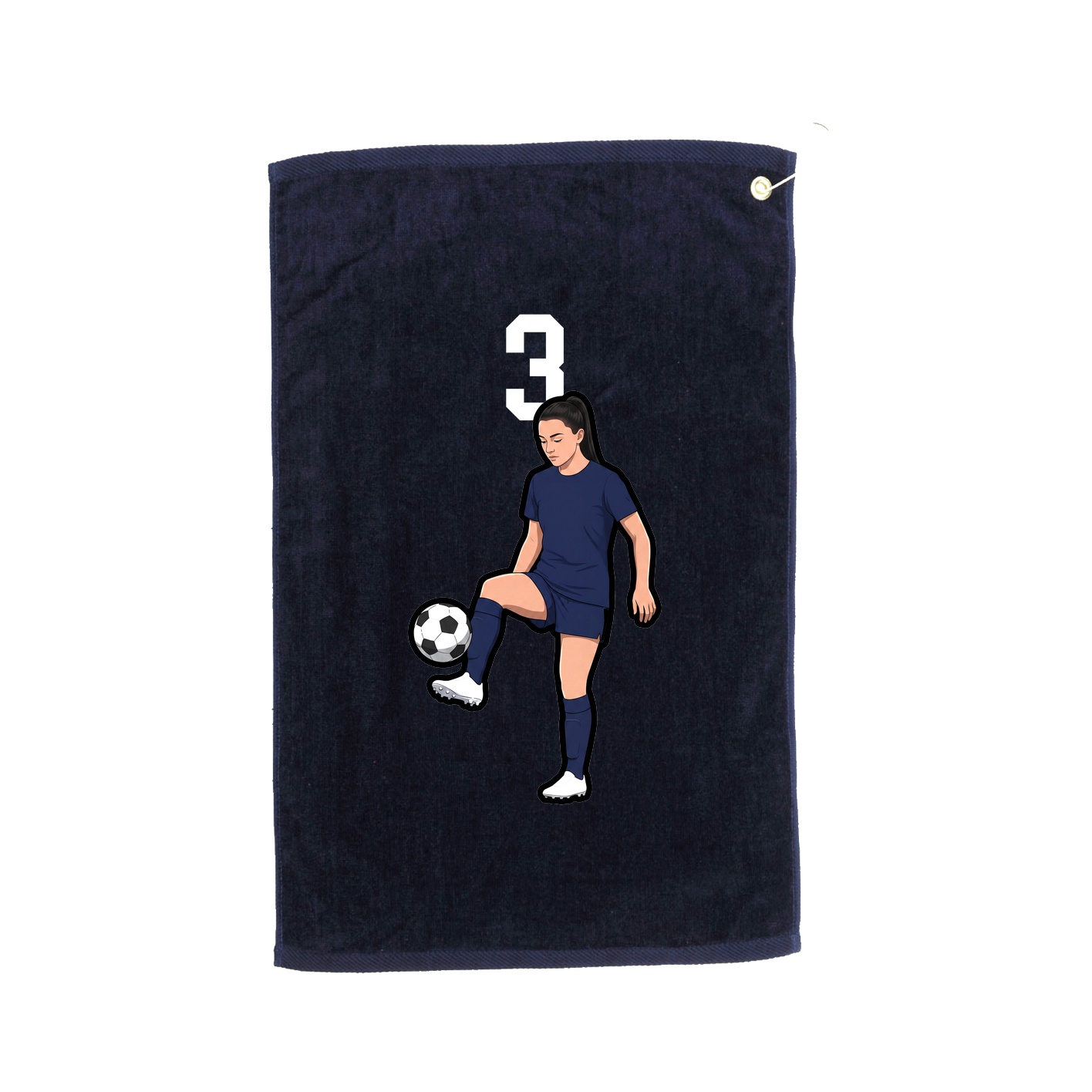 Golf Towel — Number Top in Navy