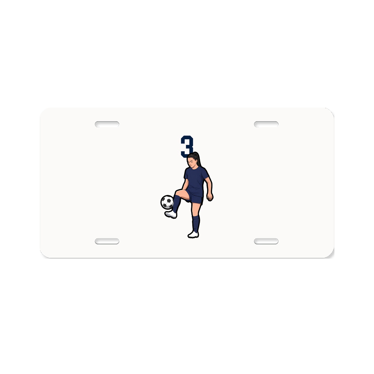 License Plate — Number Top in Classic