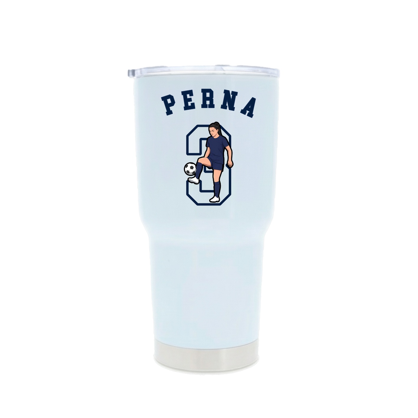 30oz Stainless Steel Tumbler — Shirsey Arch in White