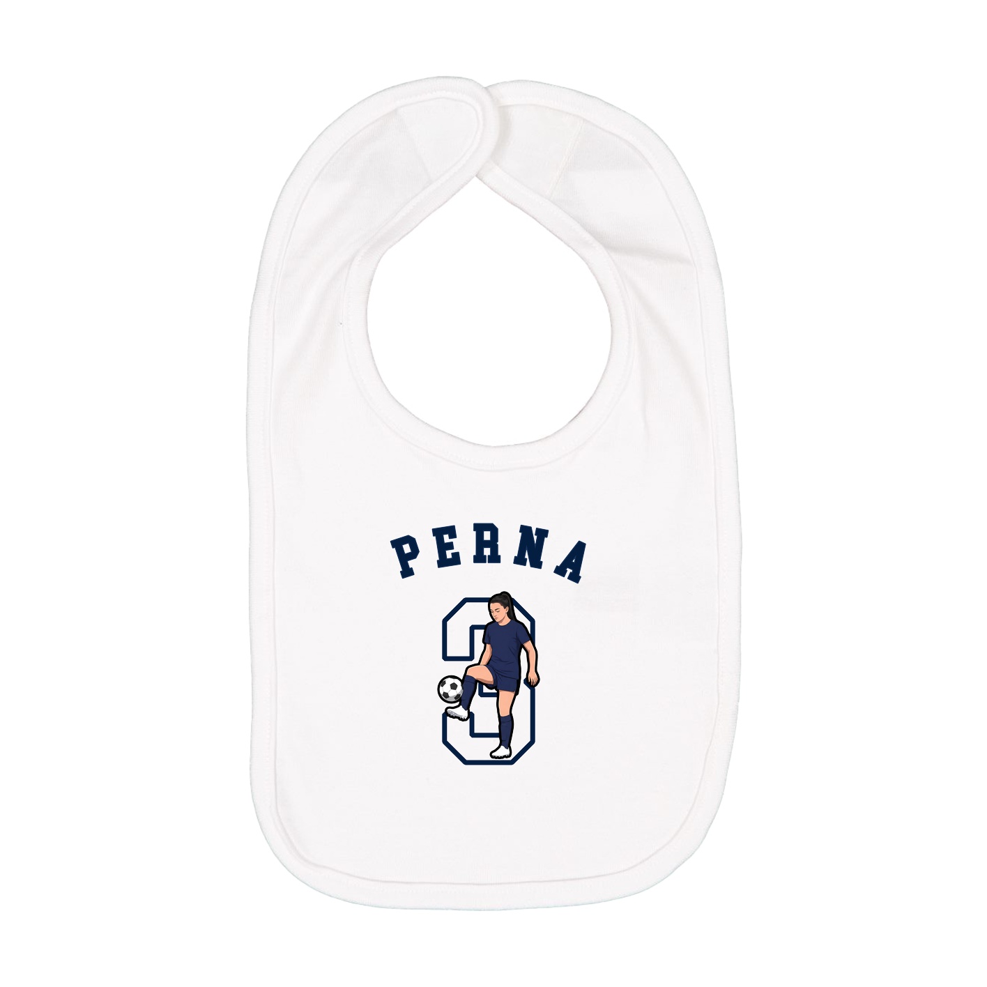 Infant Bib — Shirsey Arch in White