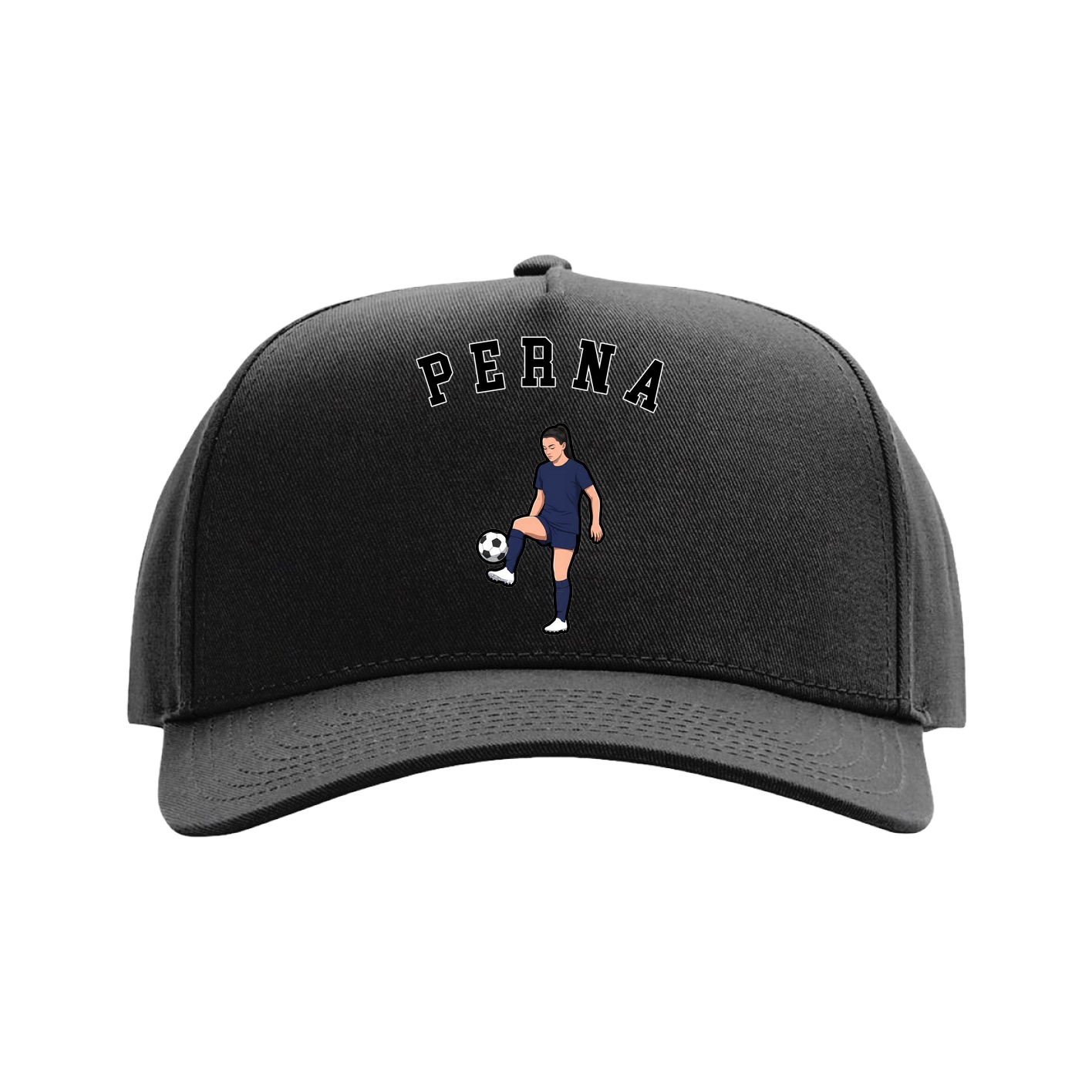 Full Fabric Five-Panel Champ Cap — Shirsey Arch in Black