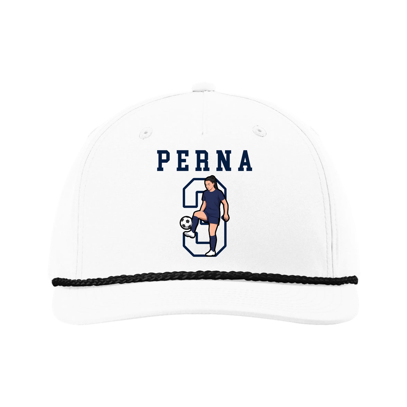 Five-Panel Classic Rope Cap — Shirsey in White