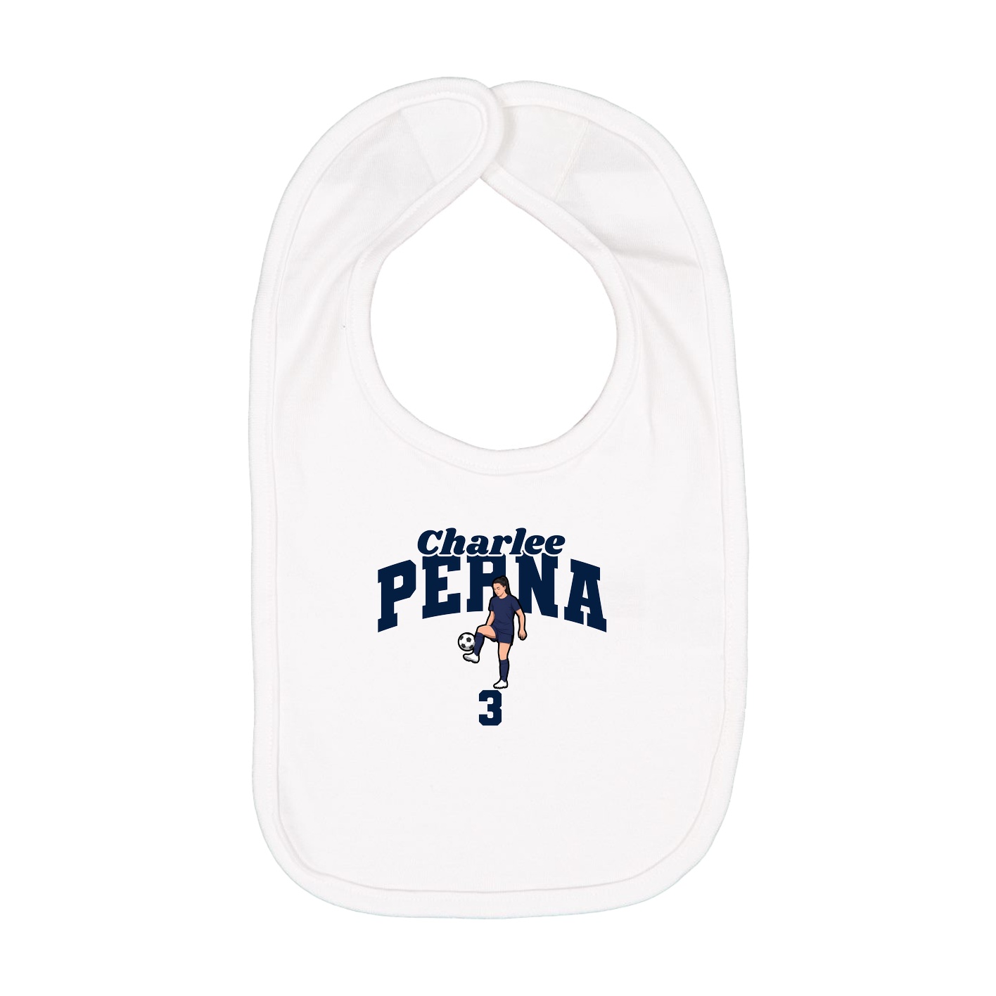 Infant Bib — Signature Arch in White