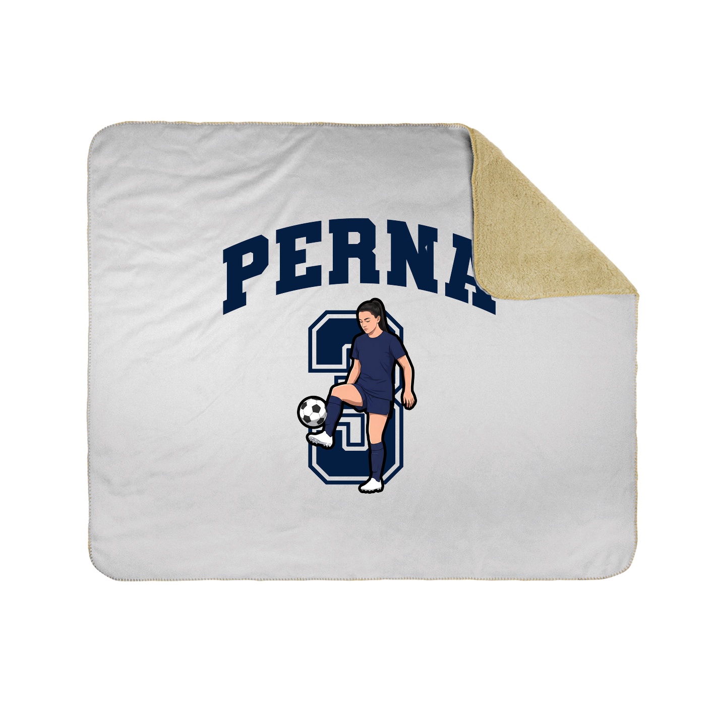 Throw Blanket — Number in White