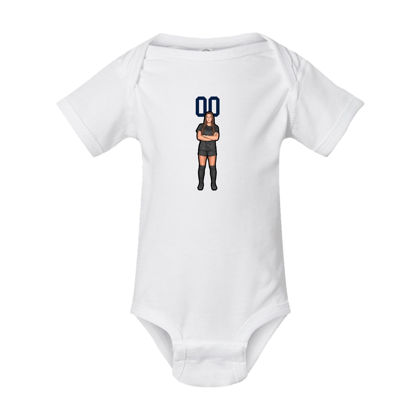 Baby Onesie — Number Top in White