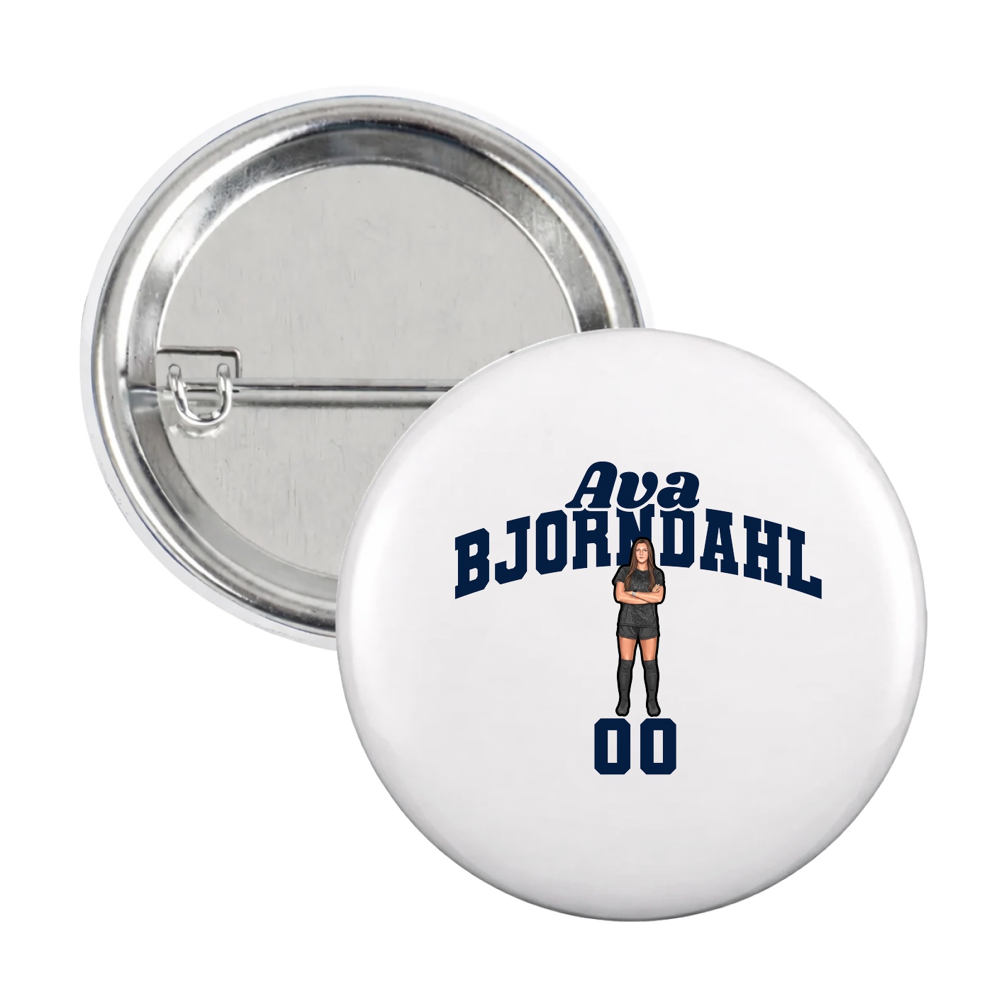 Game Day Button — Signature Arch in White
