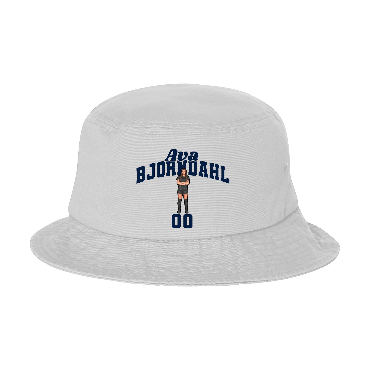 Bucket Cap — Signature Arch in White