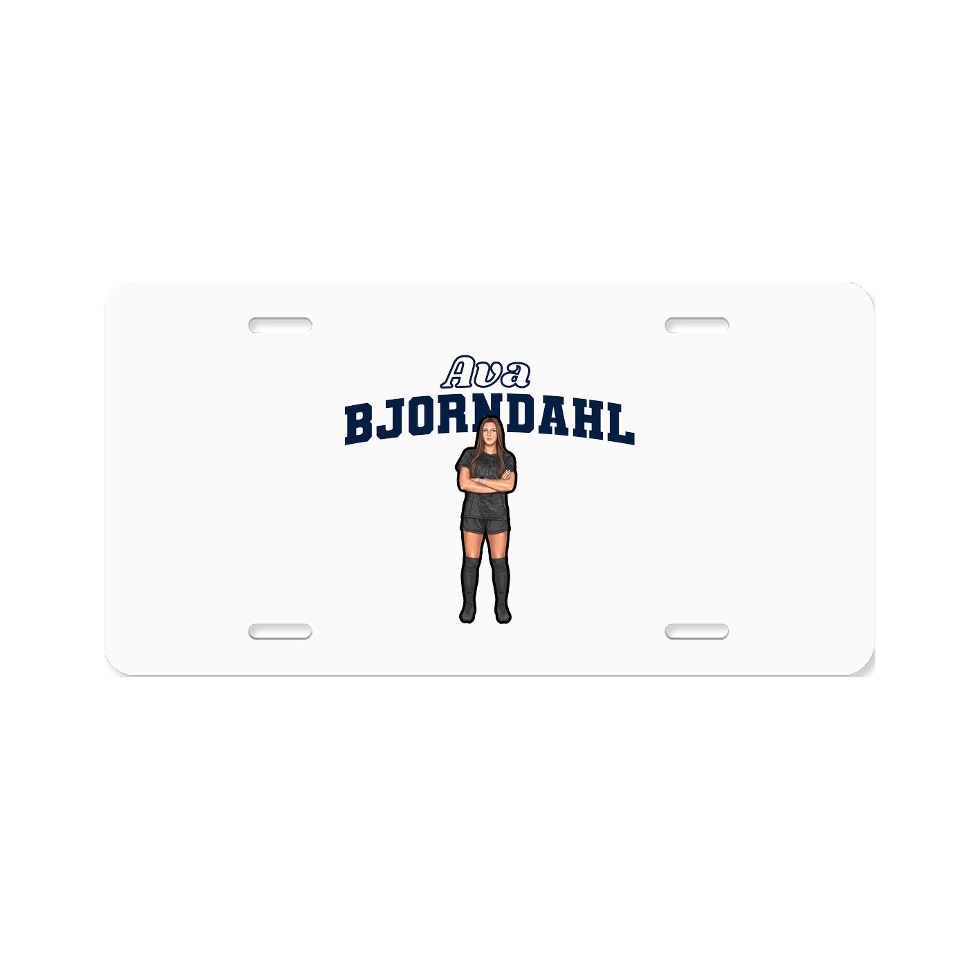 License Plate — Name Arch in Classic