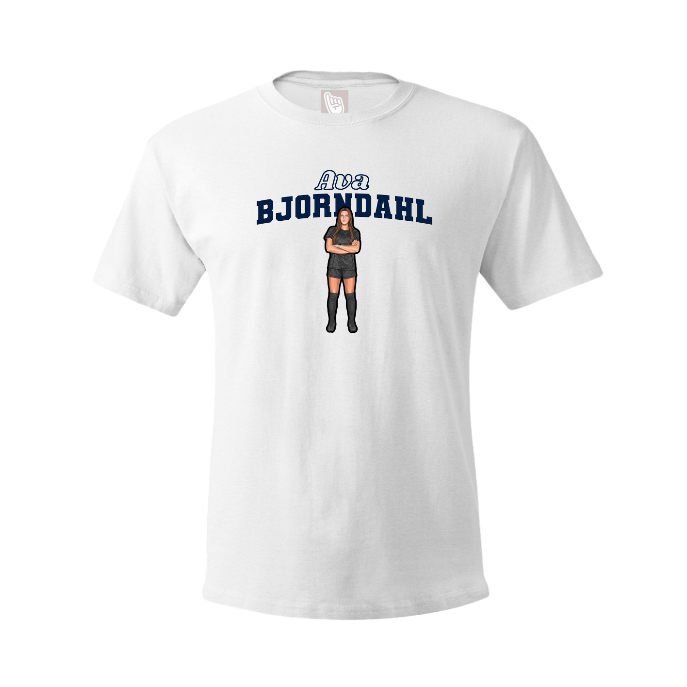 Youth Tee — Name Arch in White