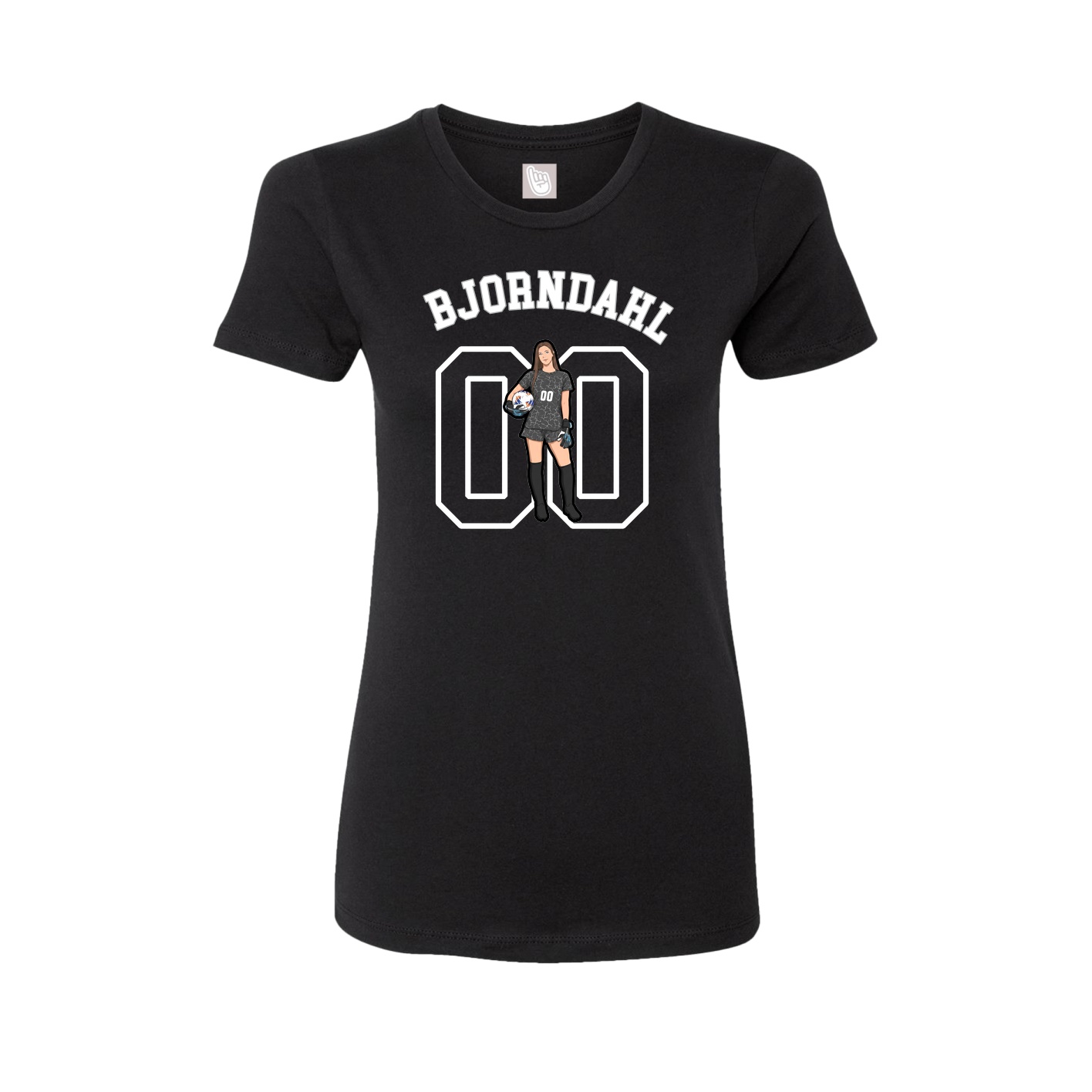 Fitted Women's Tee — Shirsey Arch in Black