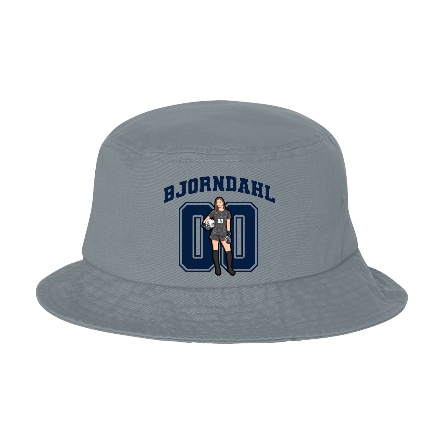 Bucket Cap — Number in Grey