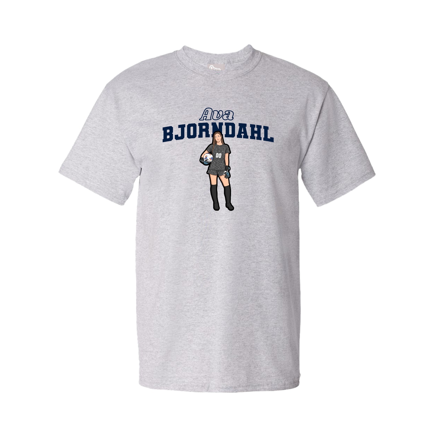 Youth Tee — Name Arch in Grey