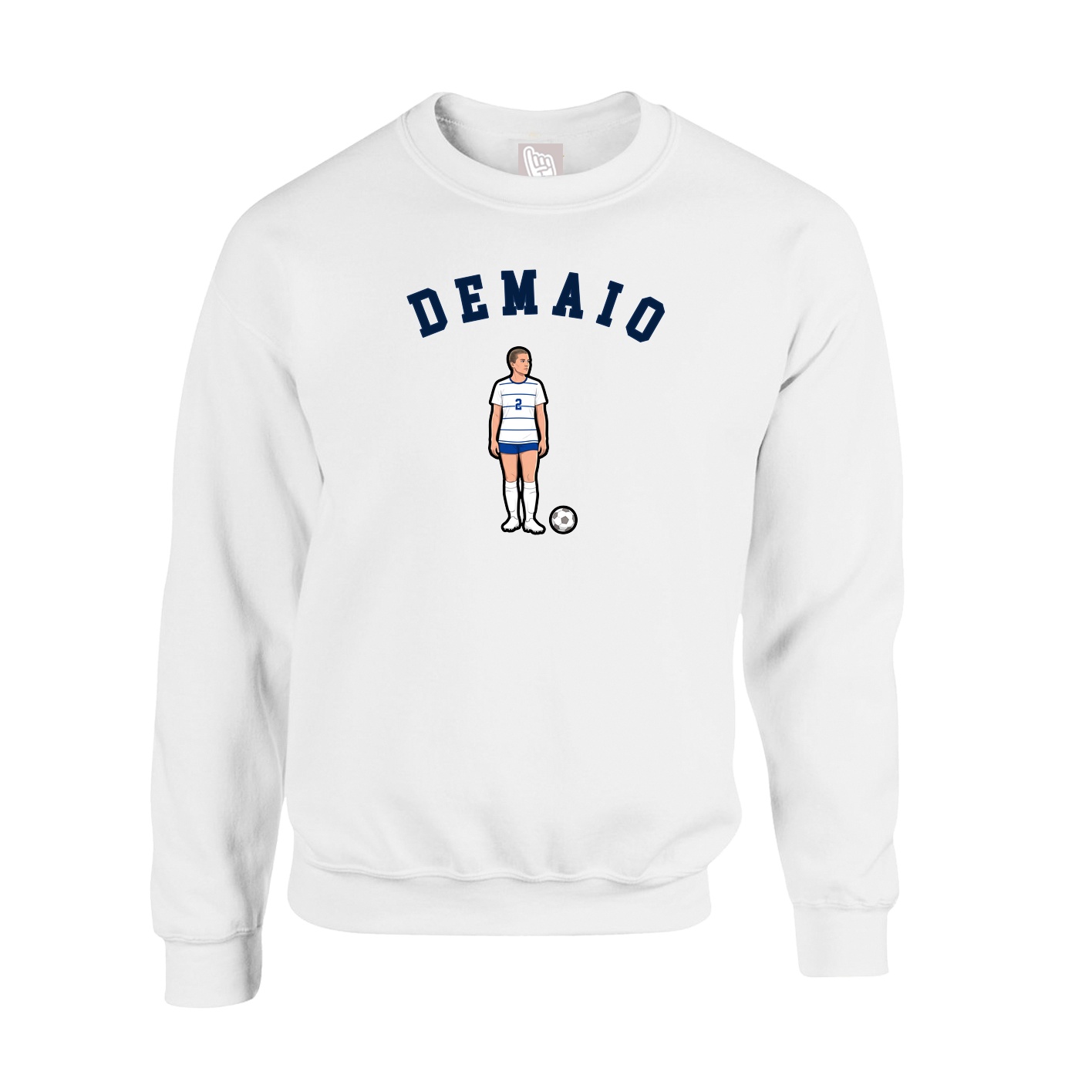 Fleece Crew — Shirsey Arch in White