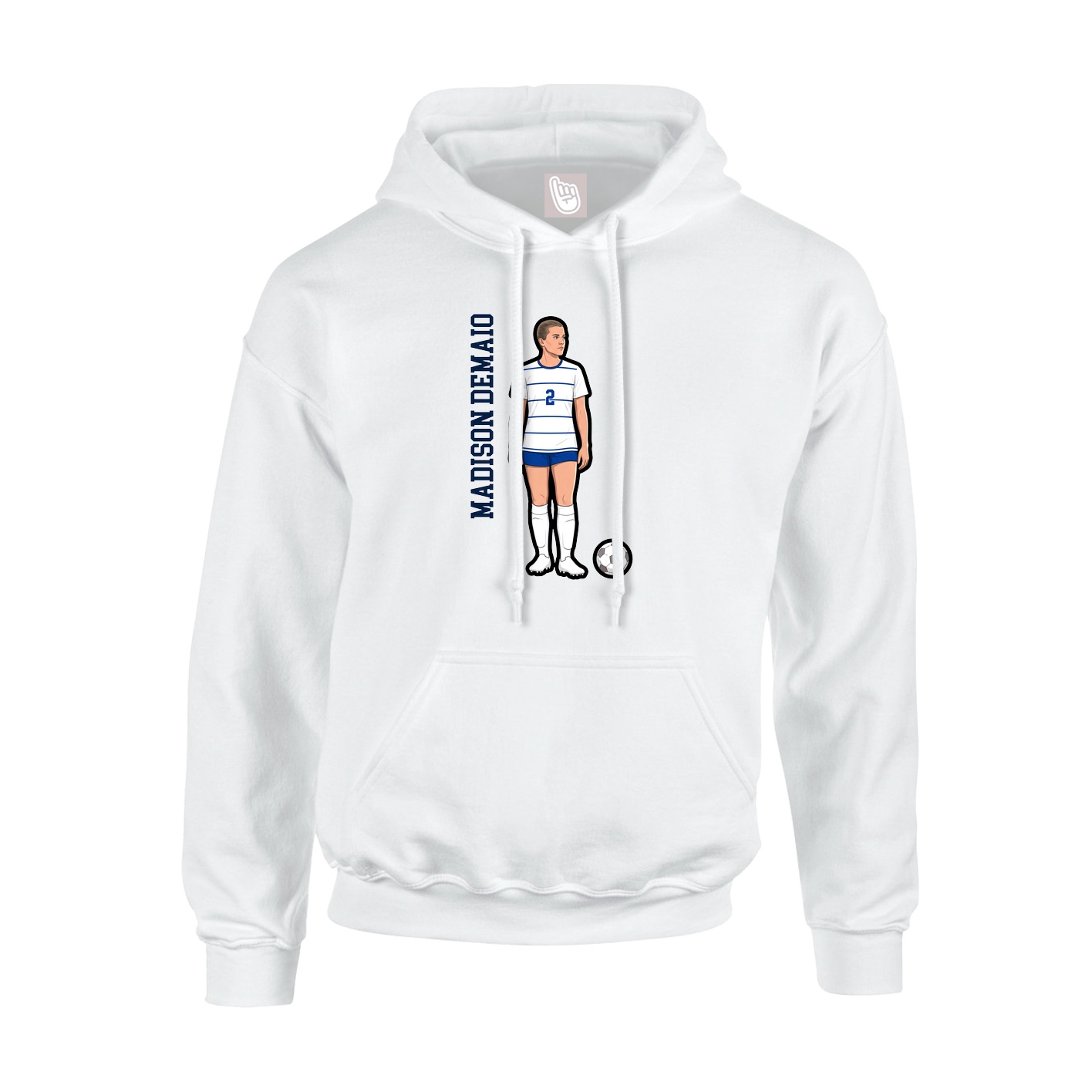 Hoodie — Name Vertical in White