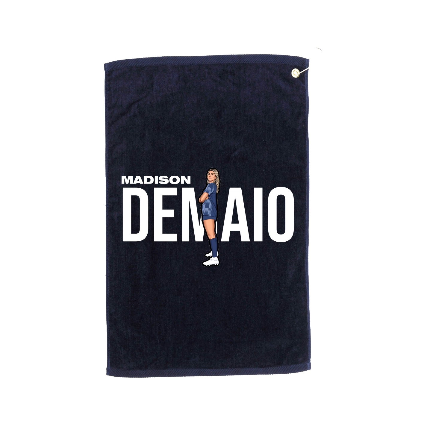 Golf Towel — Player Name in Navy