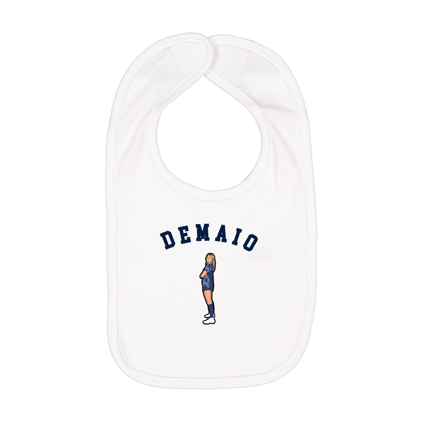 Infant Bib — Shirsey Arch in White