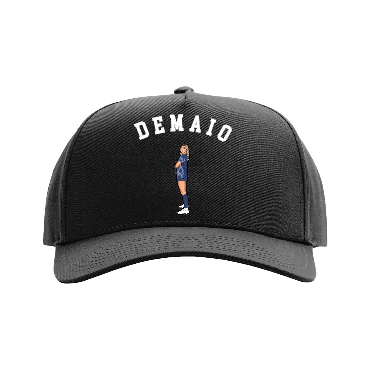 Full Fabric Five-Panel Champ Cap — Shirsey Arch in Black