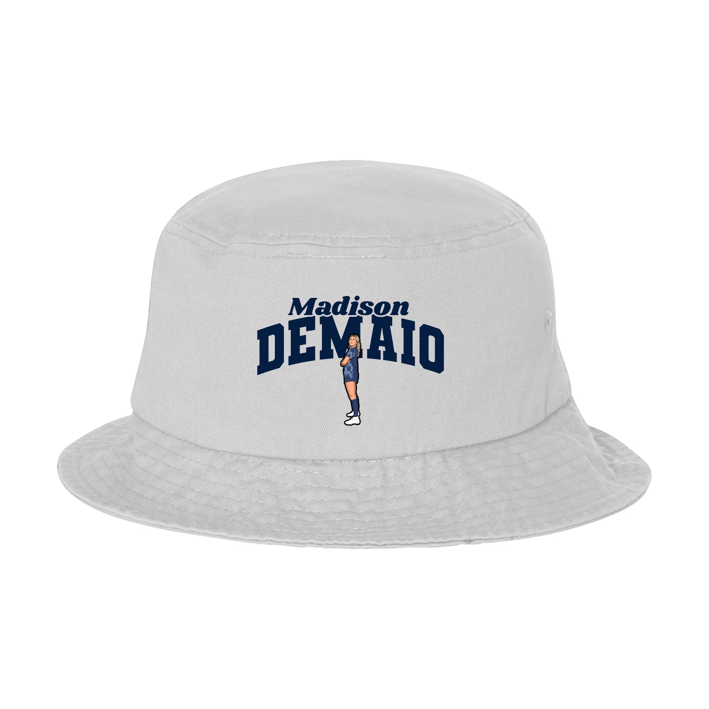Bucket Cap — Signature Arch in White