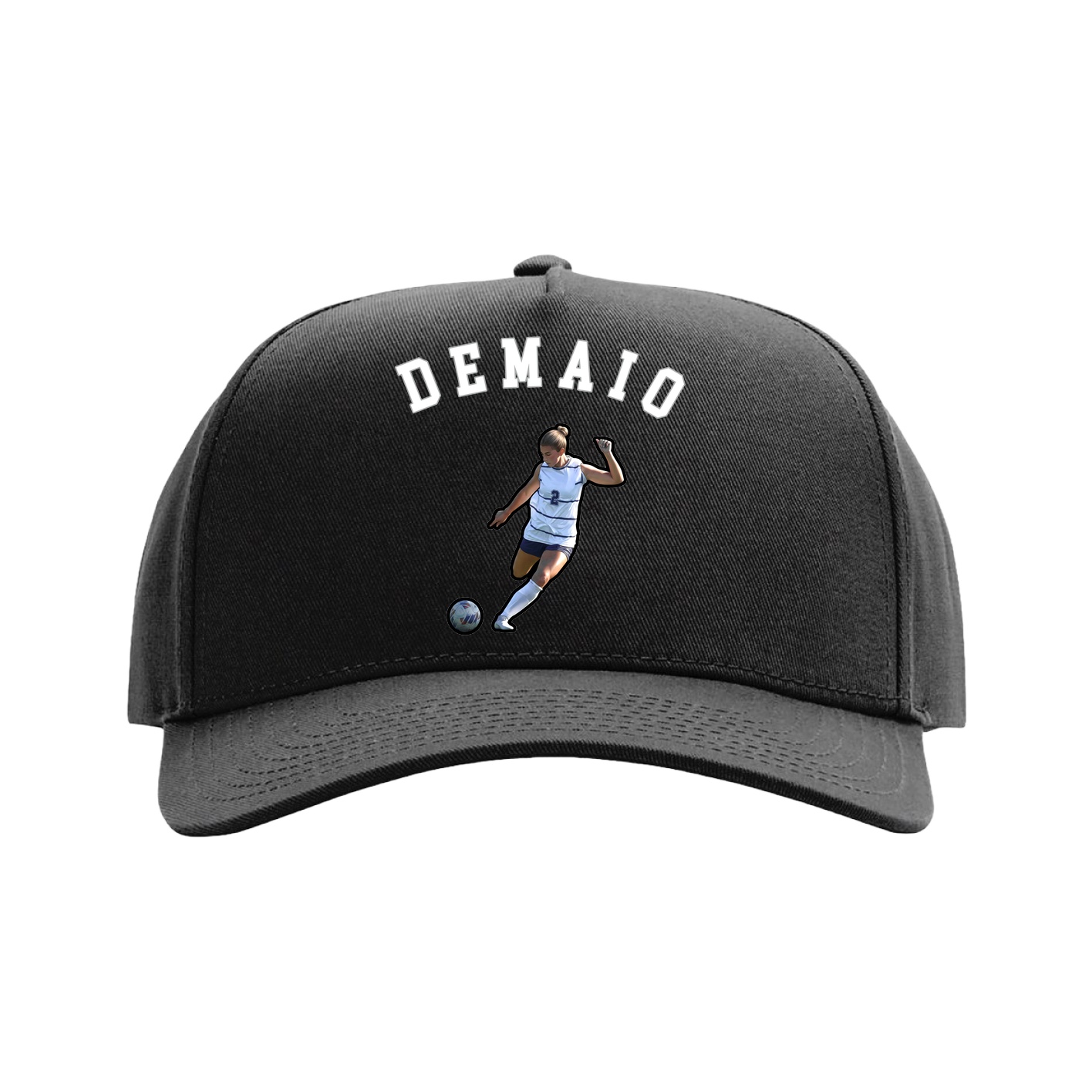 Full Fabric Five-Panel Champ Cap — Shirsey Arch in Black