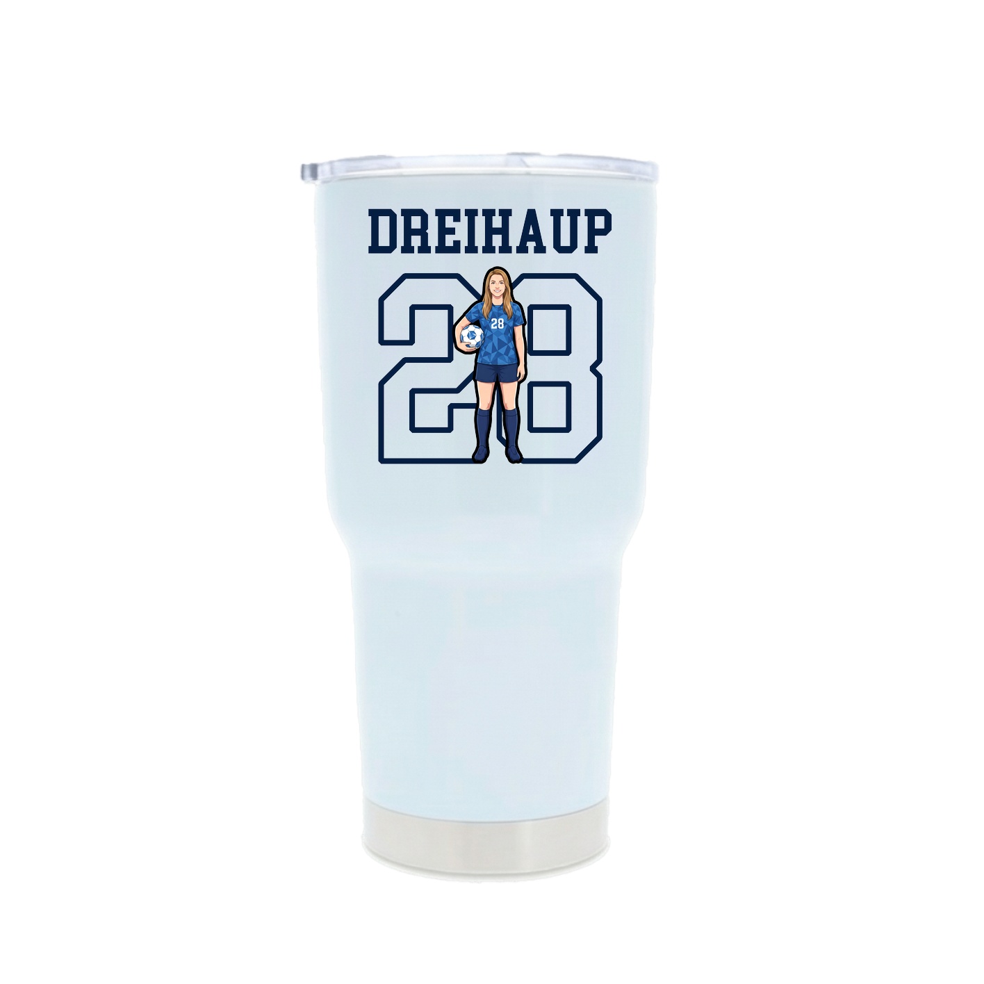 30oz Stainless Steel Tumbler — Shirsey in White