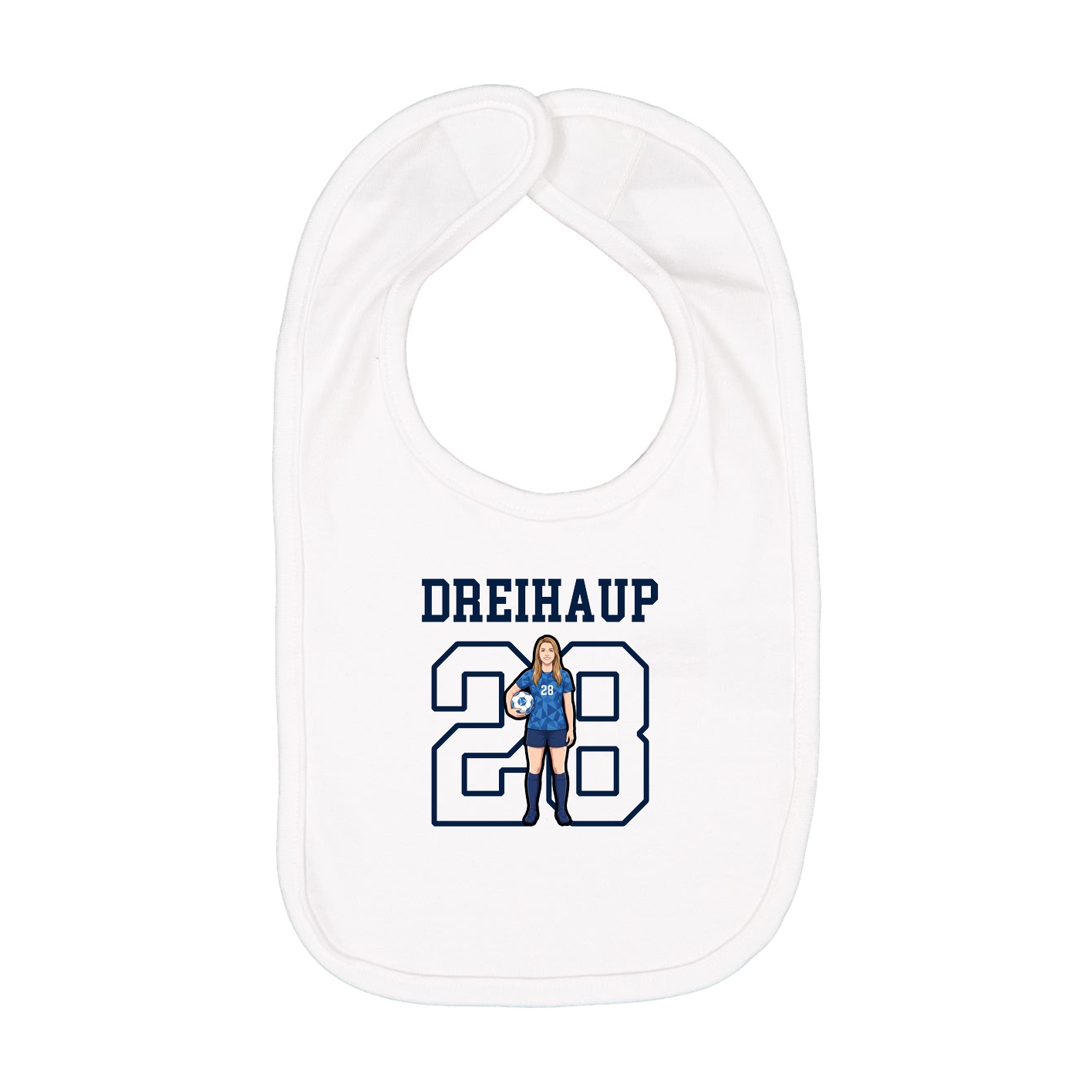 Infant Bib — Shirsey in White