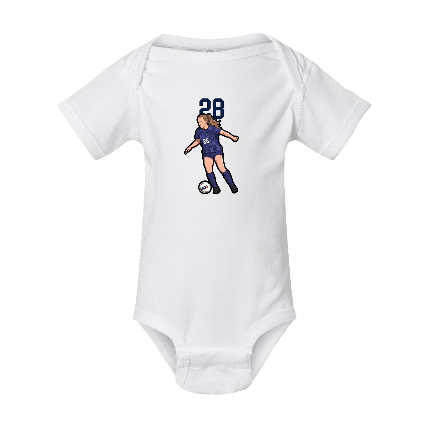 Baby Onesie — Number Top in White