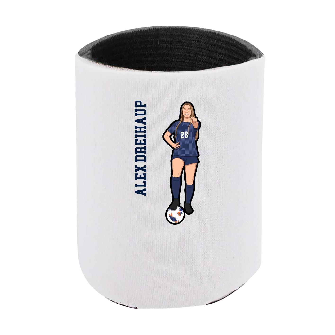 Can Holder — Name Vertical in White