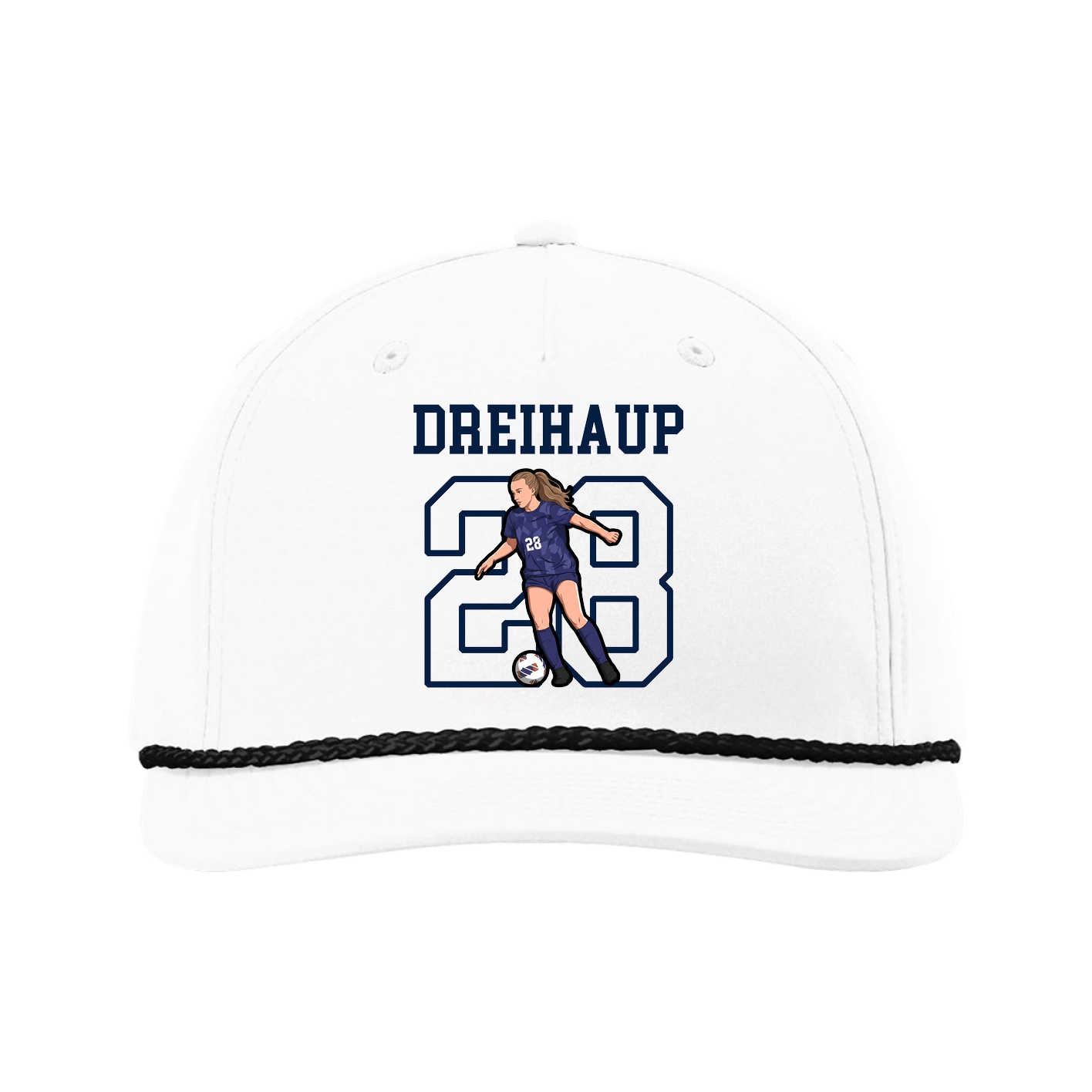 Five-Panel Classic Rope Cap — Shirsey in White