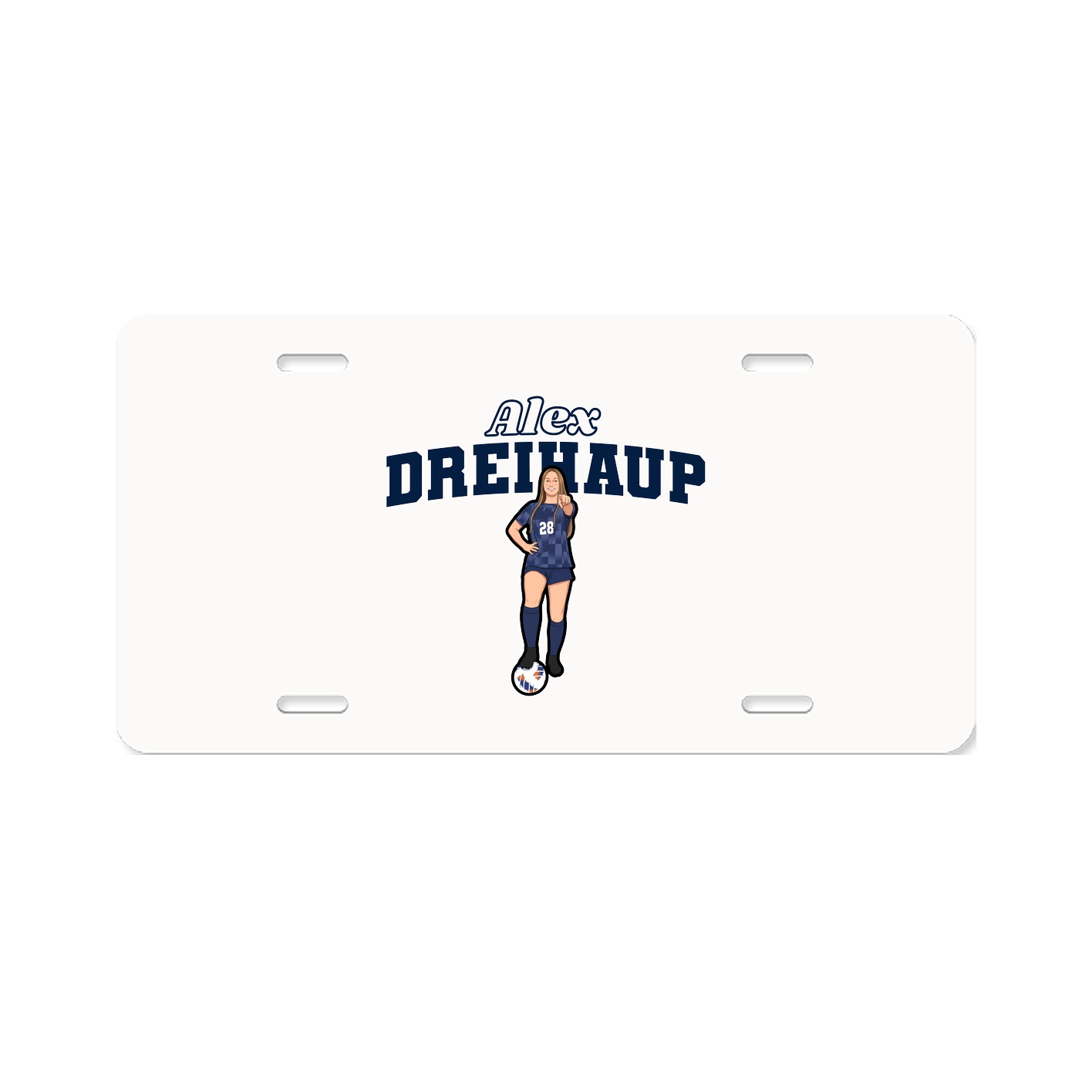 License Plate — Name Arch in Classic