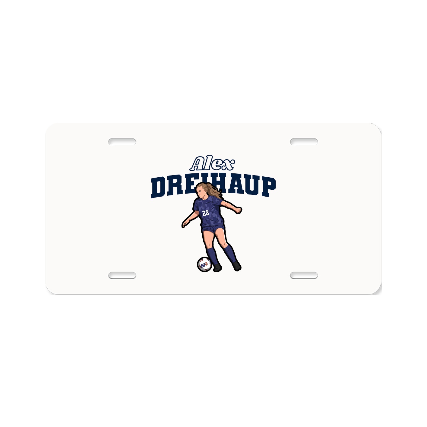 License Plate — Name Arch in Classic