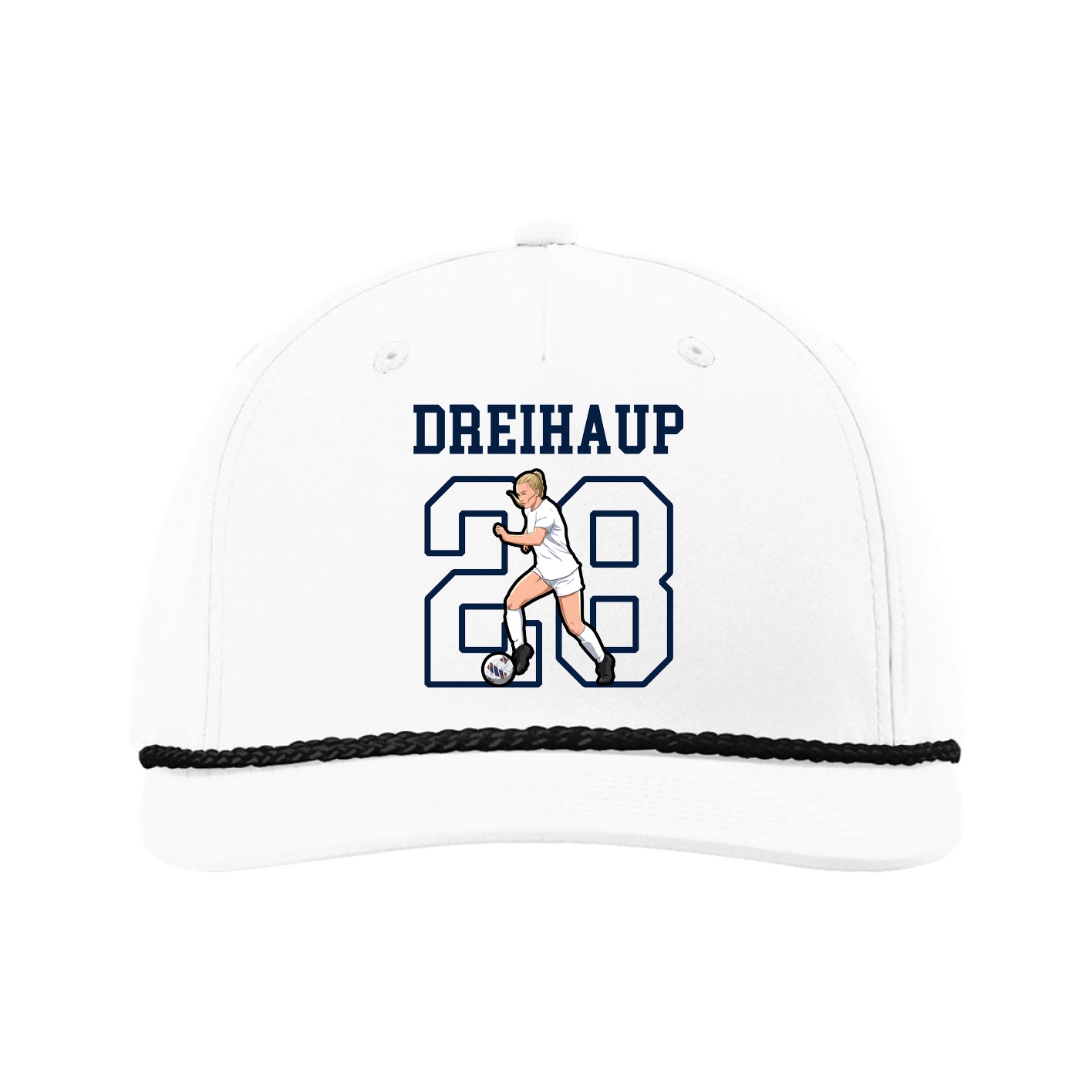 Five-Panel Classic Rope Cap — Shirsey in White