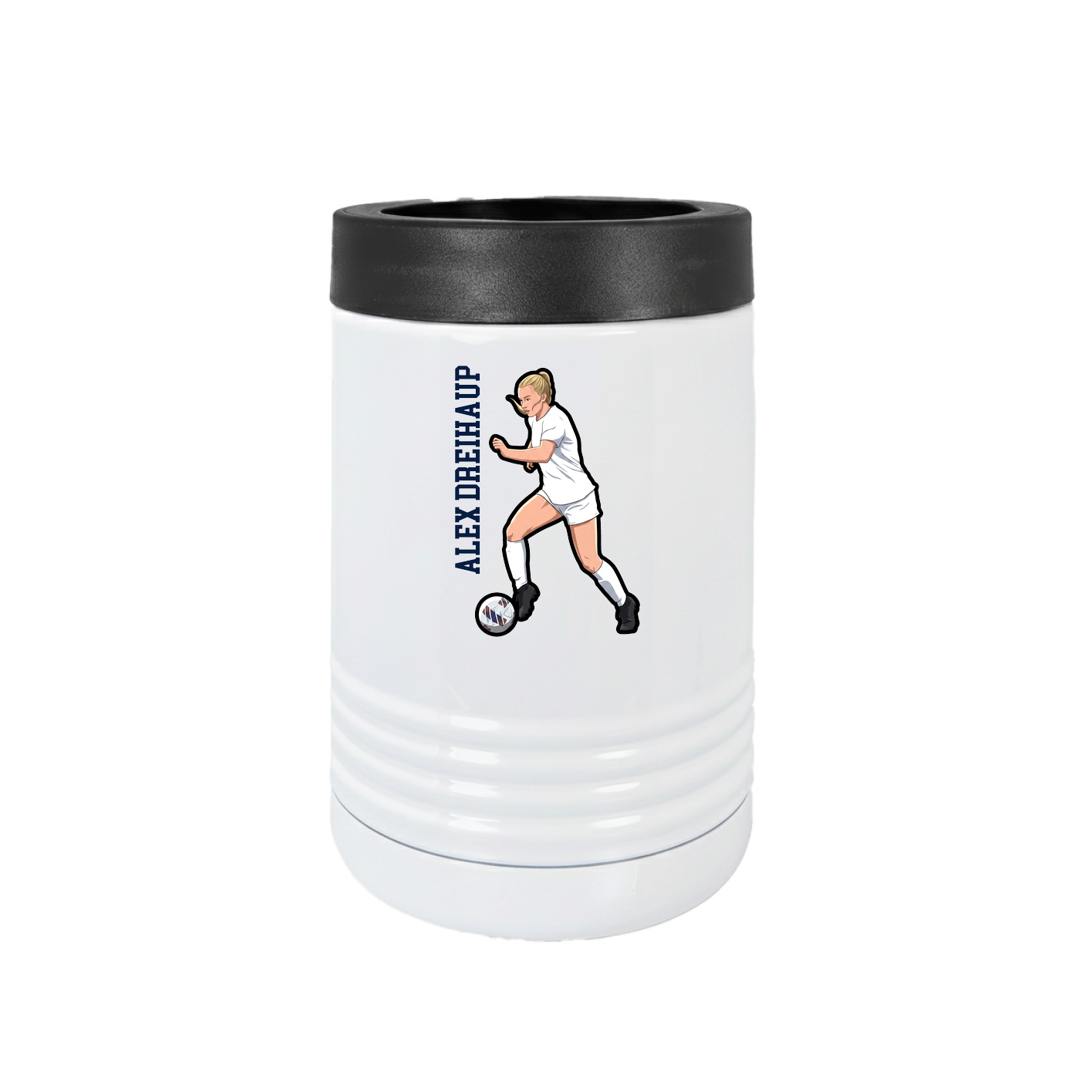 Beverage Holder — Name Vertical in White