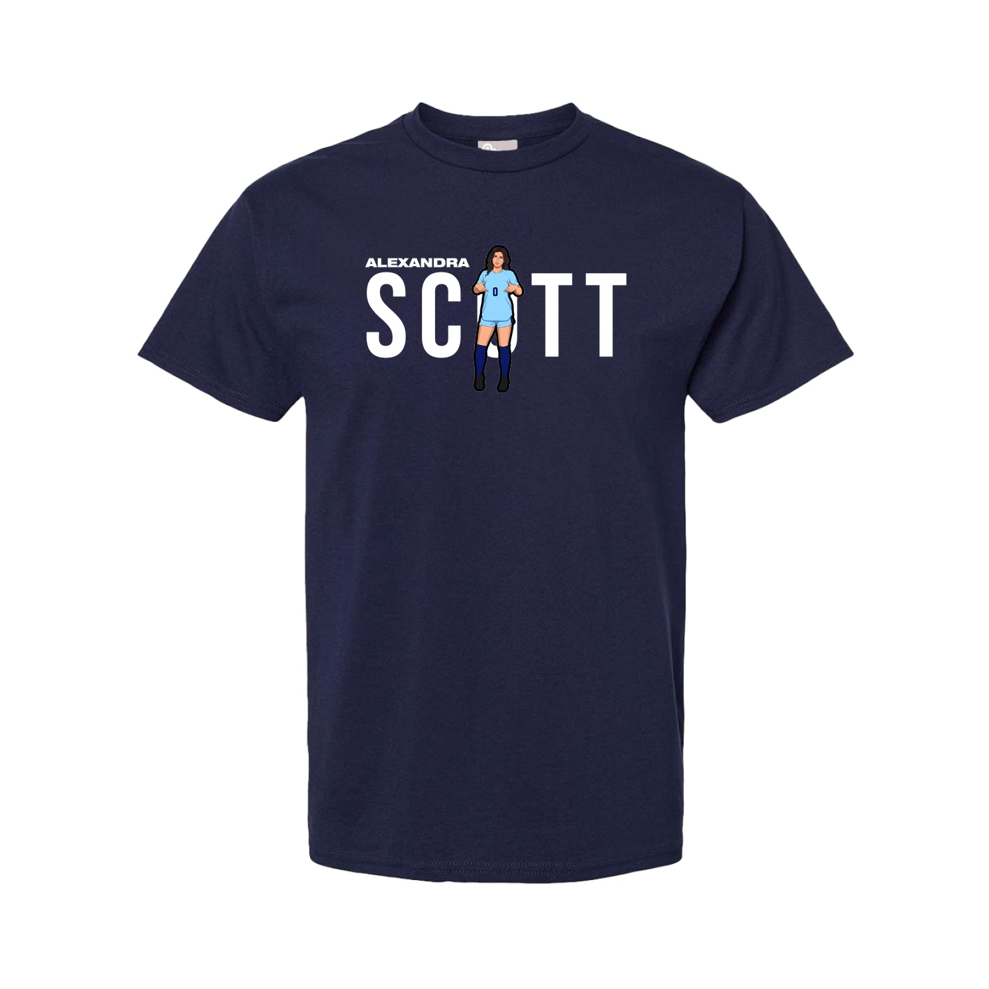 Youth Tee — Player Name in Navy